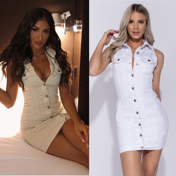 white denim button down shirt